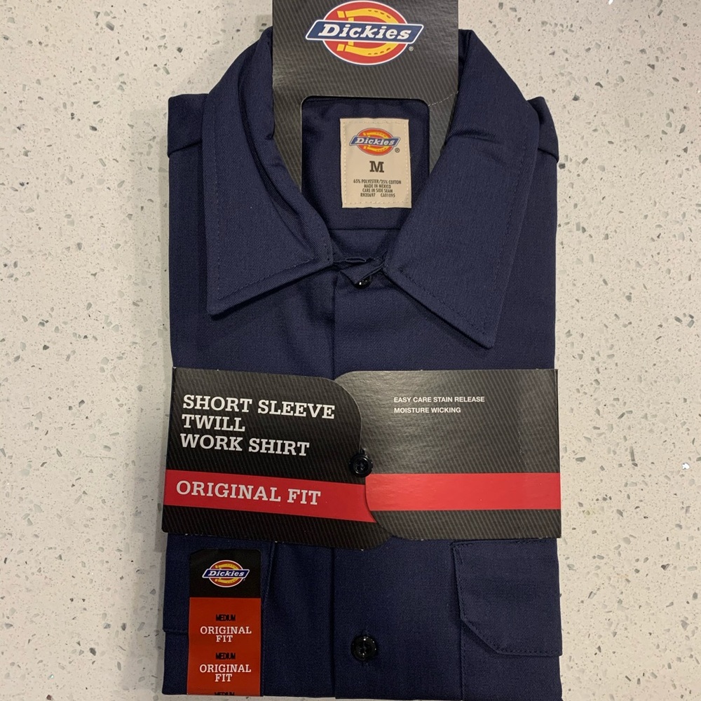 Short sleeve twill work shirt